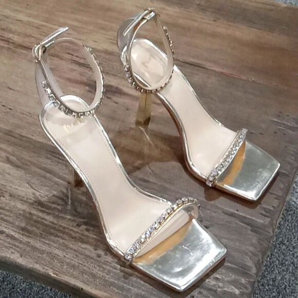 Marc Fisher "Karima" 4" stiletto heel square toe sandal size 7 NWT - Picture 4 of 8